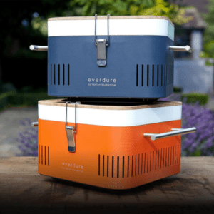 Two coolers stacked on top of each other.